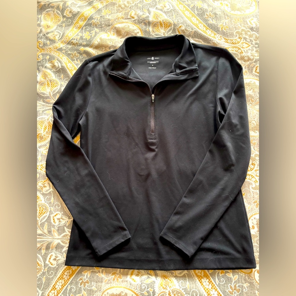 Lou & Grey Black Half Zipped Track  - Medium